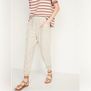 Old Navy High-Waisted Cropped Linen-Blend Pants Women’s Medium NEW